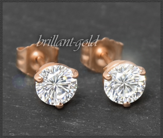 Brillant Ohrstecker in 585 Gold; 2,03ct, H & Si1-2